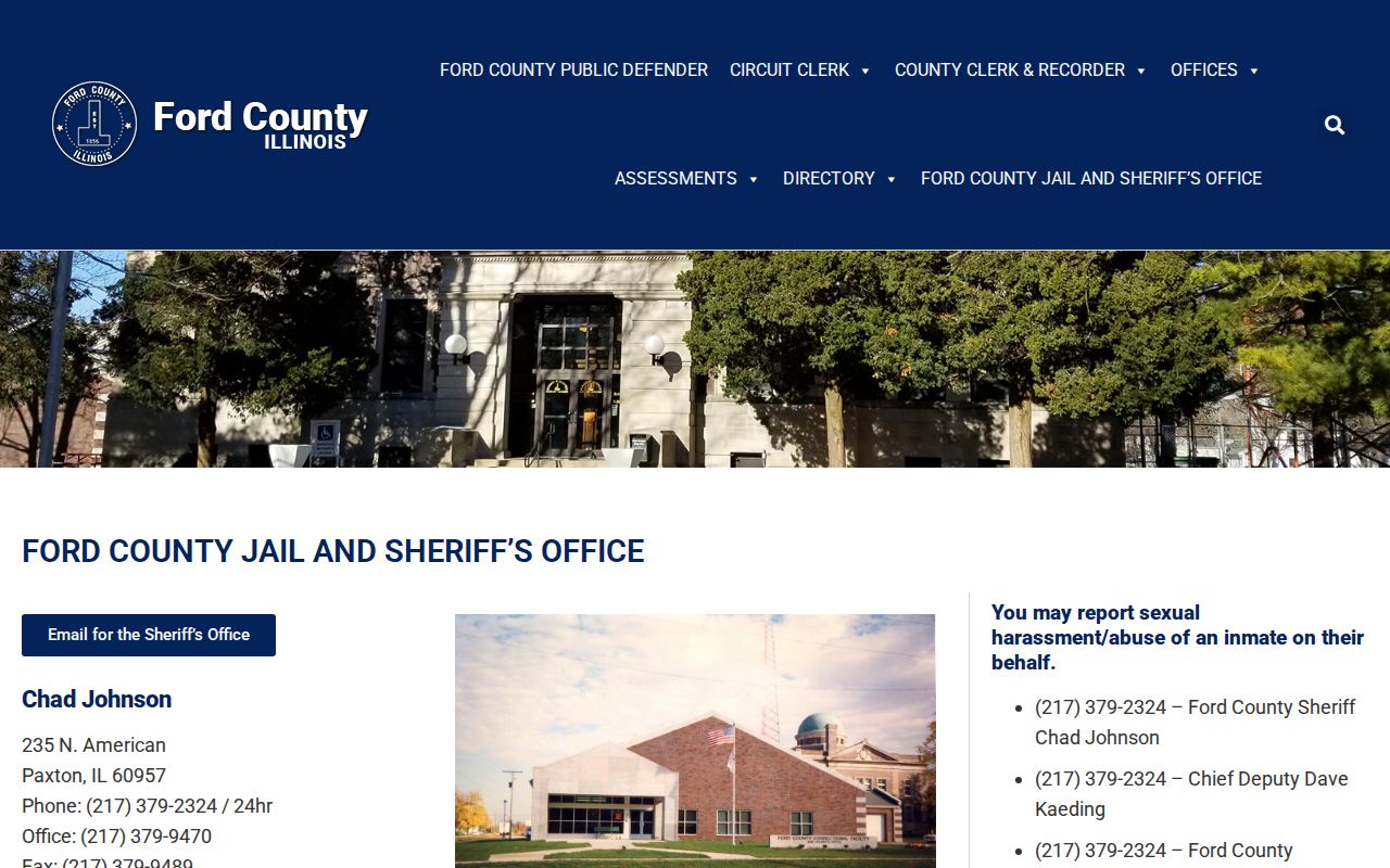 Ford County Sheriff contact details and public records directions